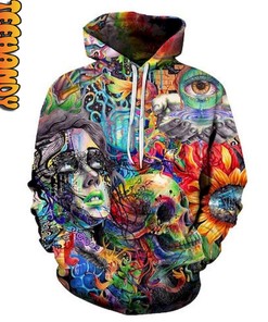 Hippie Skull Variety 3D Hoodie