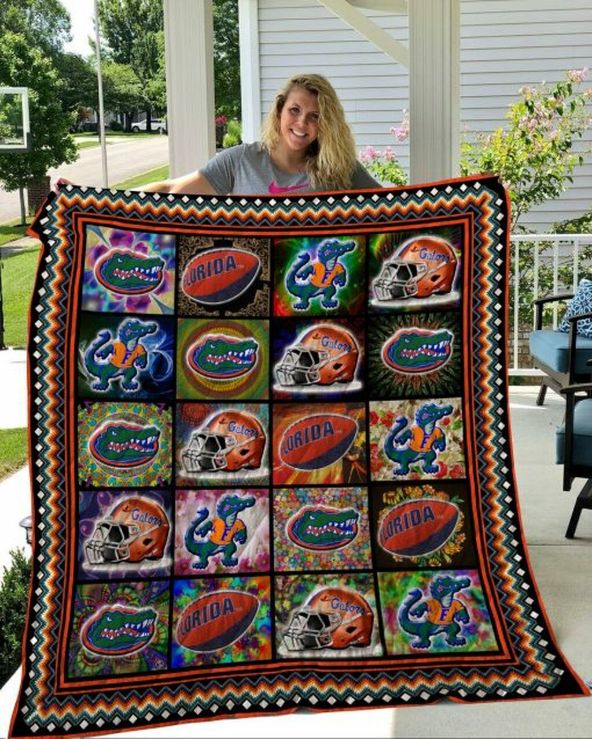Hippie Style Ncaa Florida Gators Collection Quilt Blanket Bedding Set