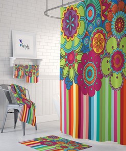 Hippie Wildflower Shower Curtain