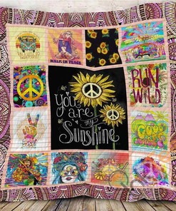 Hippie You Are My Sunshine Quilt Blanket Bedding Set