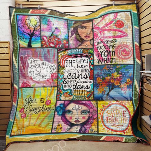 Hippie o E ything In Hippie Quilt Blanket Bedding Set