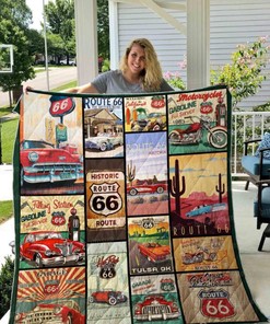 Historic Route History Quilt Blanket