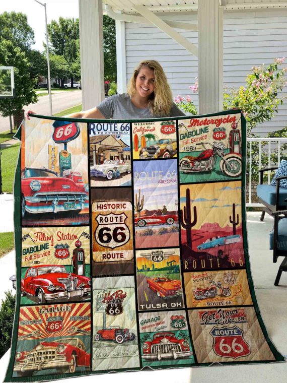 Historic Route History Quilt Blanket Bedding Set