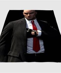 Hitman Agent 47 Sherpa Fleece Blanket Gifts for Family, for Couple