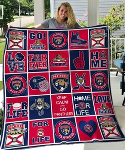 Hockey Florida Panthers Combined Quilt Blanket Bedding Set