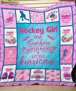 Hockey Girl Quilt Blanket Bedding Set for Home Décor