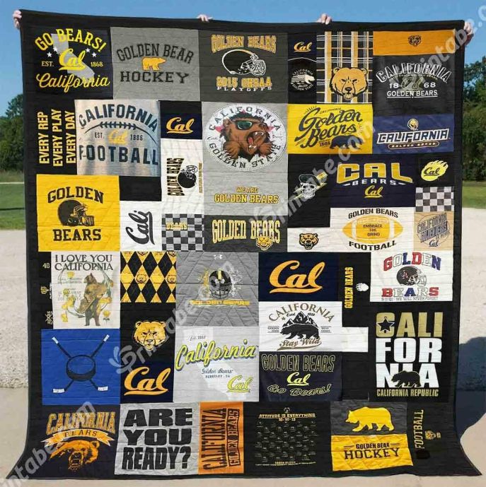 Hockey Ncaa California Golden Bears Combined Collected Quilt Blanket