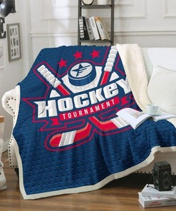 Hockey Tournament Quilt Blanket Bedding Set for Home Décor