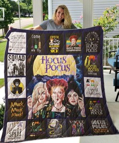 Hocus Pocus Halloween Quotes Quilt Blanket Bedding Set