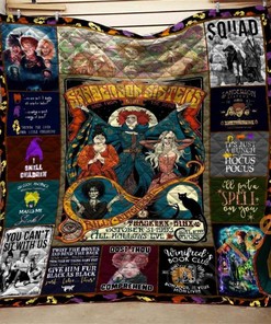 Hocus Pocus Quotes Quilt Blanket Bedding Set With Pilliwcases Option