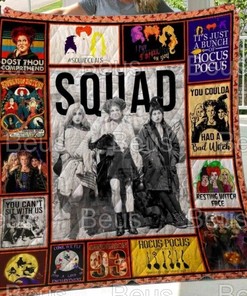 Hocus Pocus Squad Funny Halloween Lover Gift Quilt Blanket