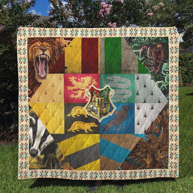 Hogwarts Logo Harry Potter Quilt Blanket Bedding Set