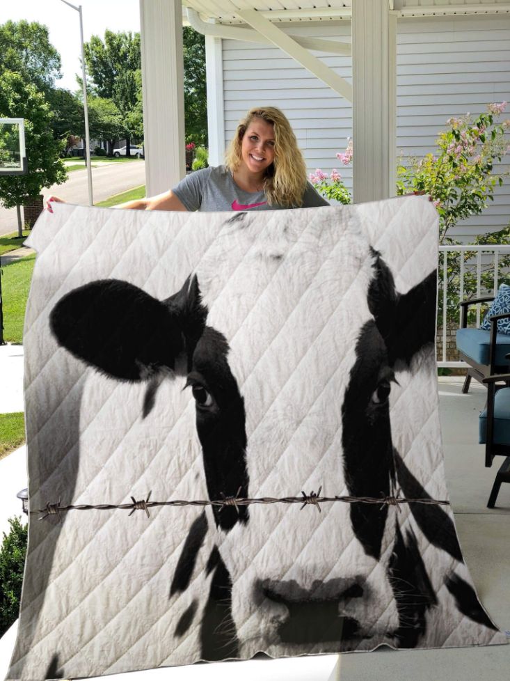 Holstein Cow Quilt Blanket Bedding Set for Home Décor