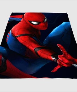 Home Coming Spiderman Sherpa Fleece Blanket Gifts for Family, for Couple
