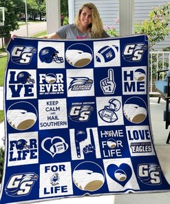 Home For Life Georgia Southern Eagles Collection Quilt Blanket Bedding Set