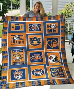 Home Love Ncaa Auburn Tigers Green Quilt Blanket Bedding Set