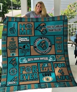 Home Sweet Home Ncaa Coastal Carolina Chanticleers Collection Combined Quilt Blanket Bedding Set