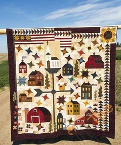Home Town Quilt Blanket Bedding Set