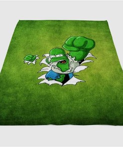 Homer Hulk Sherpa Fleece Blanket Gifts for Family, for Couple