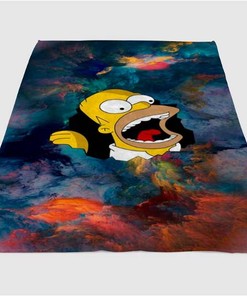Homer Nebula Art Sherpa Fleece Blanket Gifts for Family, for Couple