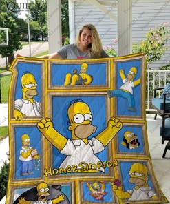 Homer Simpson Funny Quilt Blanket Bedding Set for Home Décor