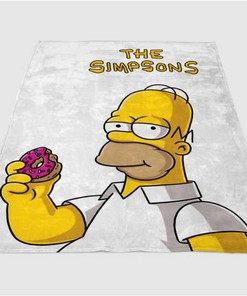 Homer The Simpsons Sherpa Fleece Blanket Gifts for Family, for Couple