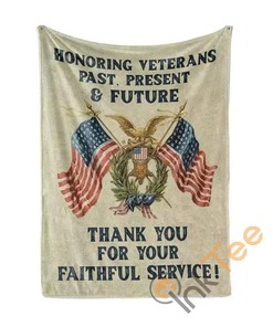 Honoring Our Veterans Sherpa Fleece Blanket Gifts for Family, for Couple