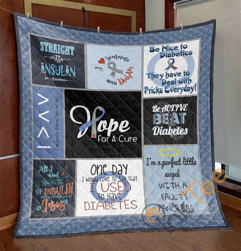Hope For A Cure Diabetes Quilt Blanket Bedding Set