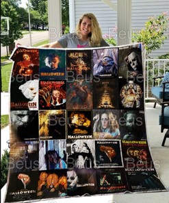 Horror Movie Characters Halloween Quilt Blanket Bedding Set