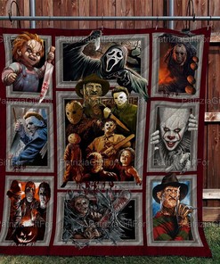 Horror Movie Quilt Blanket Bedding Set Halloween Blanket