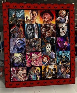 Horror Movies Halloween Quilt Blanket Bedding Set Blanekt