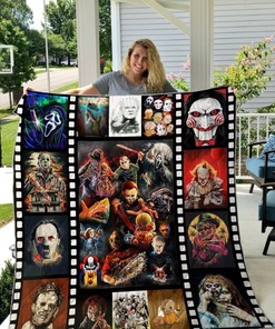Horror Movies Jigsaw Myers Voorhees Quilt Blanket Bedding Set