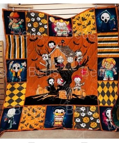 Horror Tree Halloween Movie Fan Gift Quilt Blanket Bedding Set