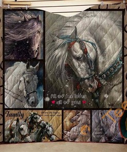 Horse All Of Me Loves All Of You Quilt Blanket Bedding Set