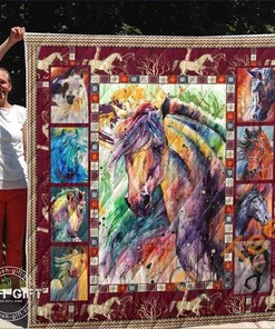 Horse Art 02 3D Quilt Blanket Bedding Set