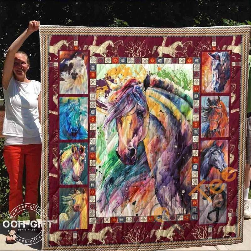 Horse Art 02 3D Quilt Blanket Bedding Set