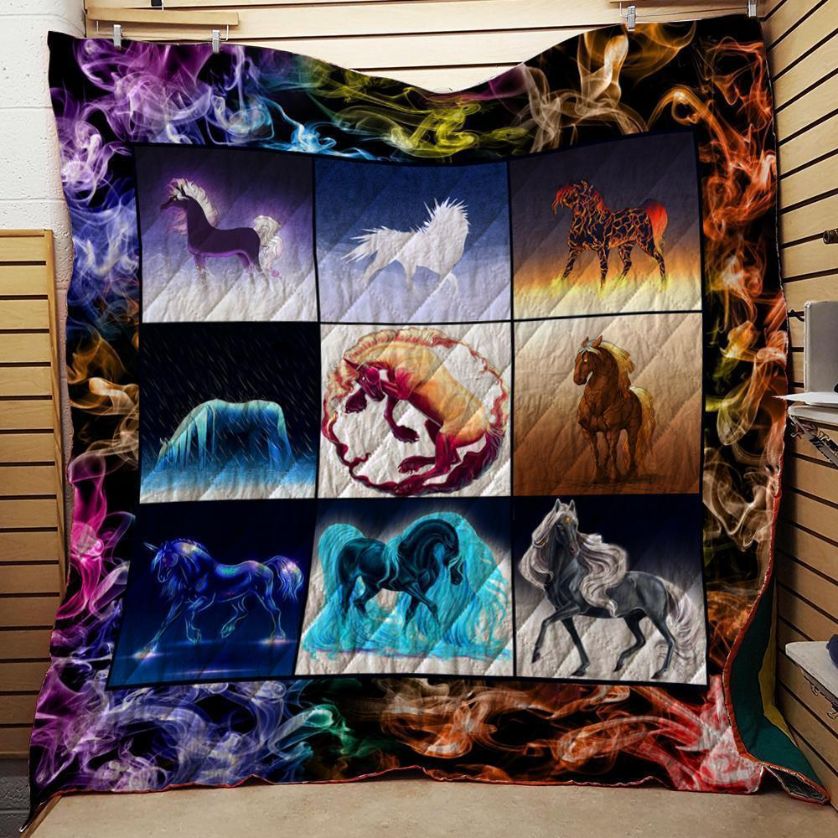 Horse Art Quilt Blanket Bedding Set-04 for Home Décor