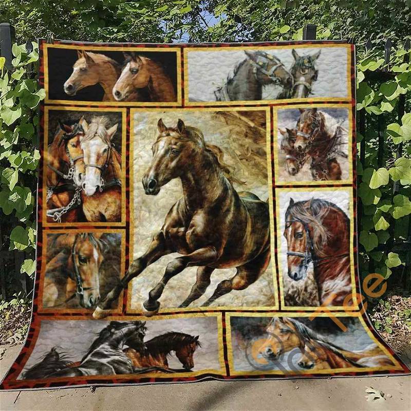 Horse Quilt Blanket Bedding Set Gifts For Horse Lover