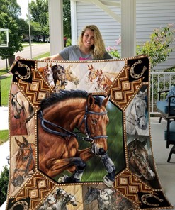 Horse Quilt Blanket Bedding Set for Home Décor