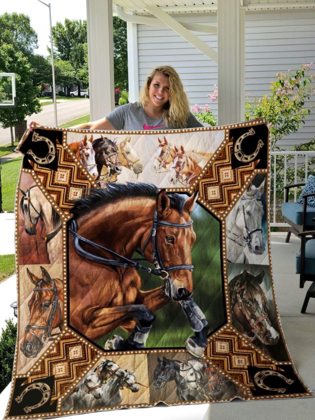 Horse Quilt Blanket Bedding Set for Home Décor