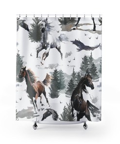 Horse Shower Curtain Horse Theme Bedroom