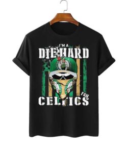 Hot Skull Im A Die Hard Fan Boston Celtics American Flag Shirt