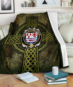House Of O Melaghlin Celtic Knott Sherpa Fleece Blanket Gifts for Family, for Couple