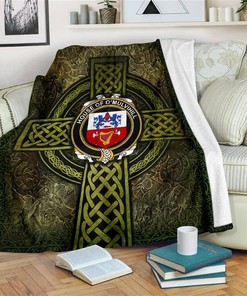 House Of O Mulvihill Celtic Knott Sherpa Fleece Blanket Gifts for Family, for Couple