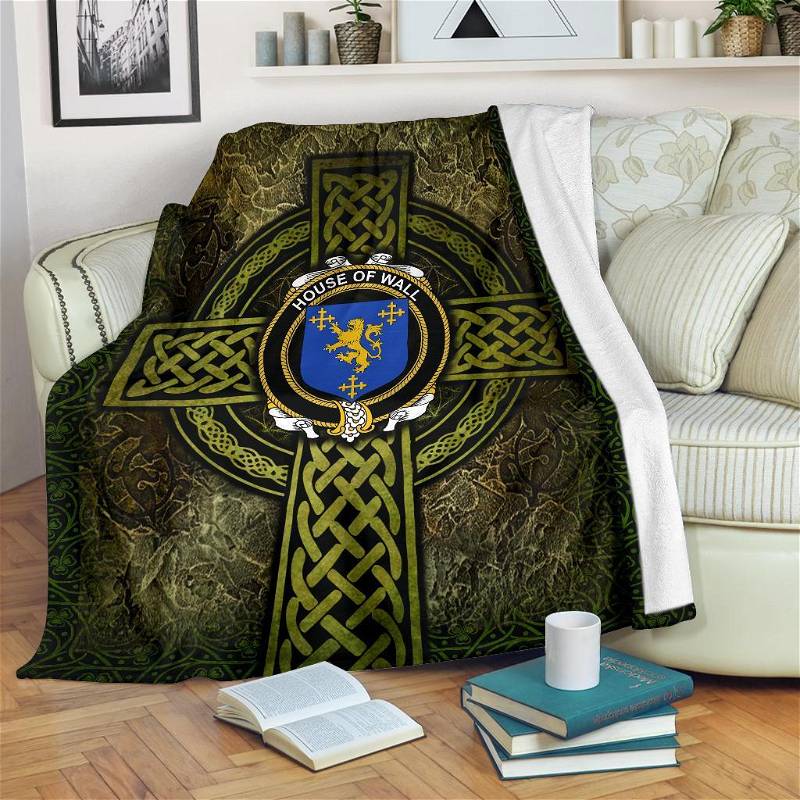 House Of Wall Celtic Knott Sherpa Fleece Blanket Gifts for Family, for Couple