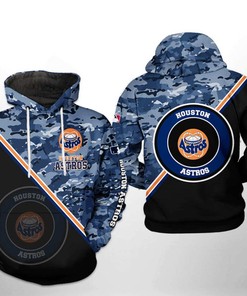 Houston Astros MLB Camo Team 3D Hoodie Zipper Hoodie