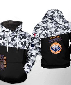 Houston Astros MLB Camo Veteran 3D Hoodie Zipper Hoodie