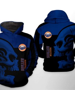 Houston Astros MLB Skull 3D Hoodie Zipper Hoodie
