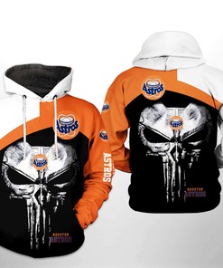 Houston Astros MLB Skull Punisher 3D Hoodie Zipper Hoodie