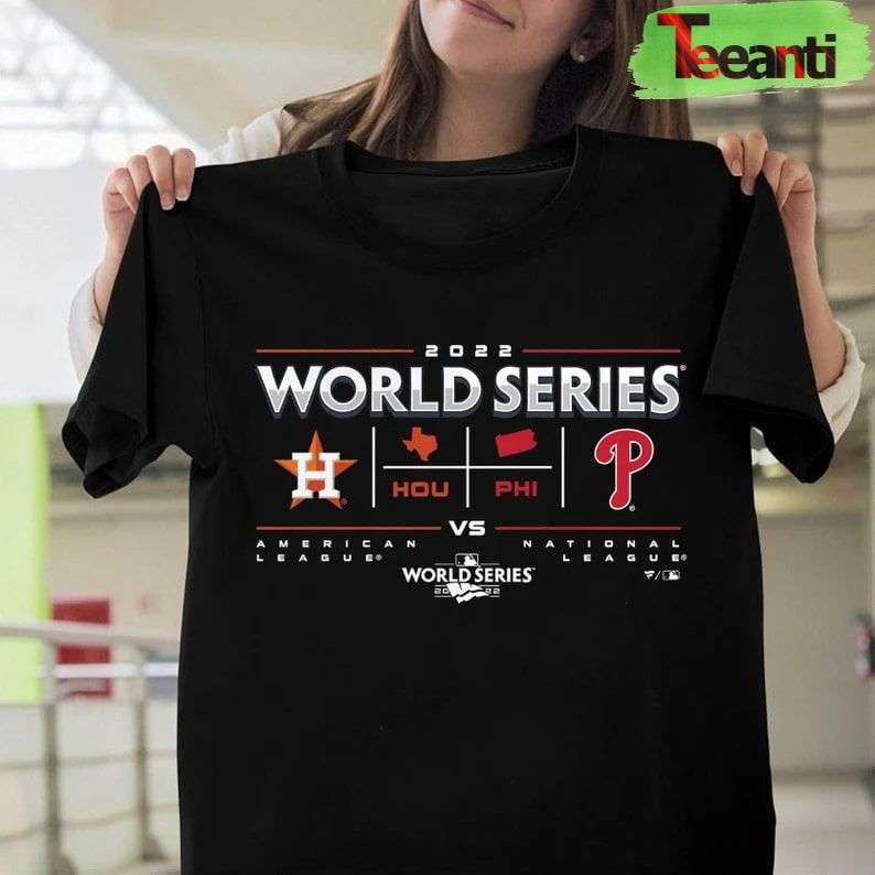 Houston Astros Vs. Philadelphia Phillies 2022 World Series Change Up Matchup Favorite T-Shirt